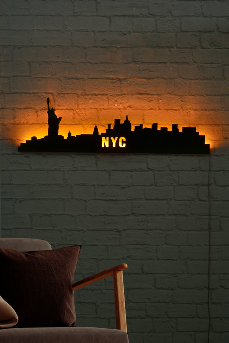 Wallity NYC Skyline - Yellow